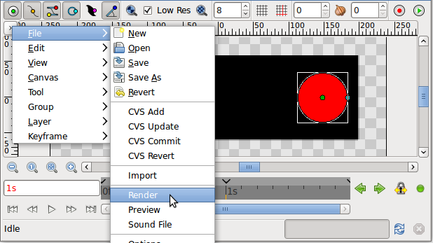 synfig studio animation timeline